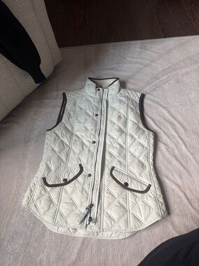New Ralph Lauren Quilted Ivory Sleeveless Vest